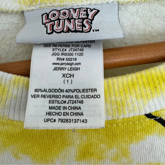 Looney tunes Tweety sweater yellow tie dye size: XS - Picture 3 of 3